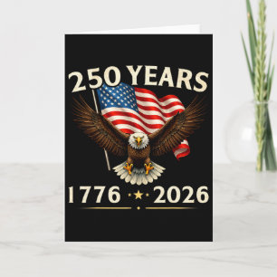 Carte 250e anniversaire aigle patriotique États-Unis 202