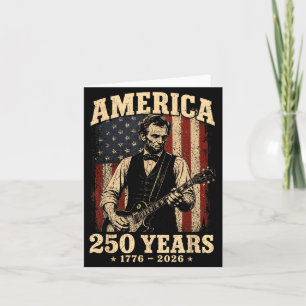 Carte 250e anniversaire États-Unis 16e président Guitare