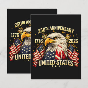 Carte 250e anniversaire États-Unis 1776-2026
