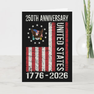 Carte 250e anniversaire États-Unis 250 ans d'Amérique Pa
