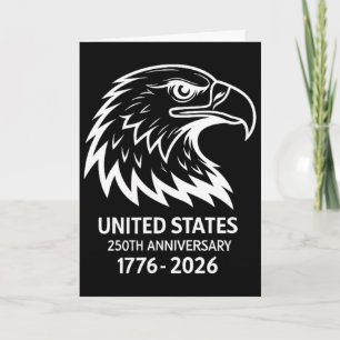 Carte 250e anniversaire États-Unis 4 juillet drapeau amé