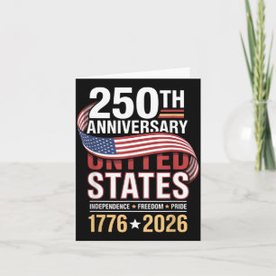 Carte 250e anniversaire États-Unis 4 juillet Patriotique