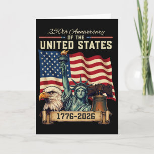Carte 250e anniversaire États-Unis Drapeau américain pat