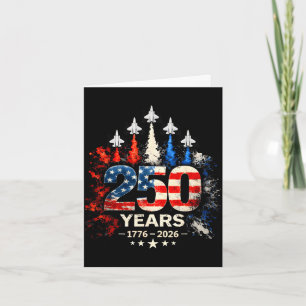 Carte 250e anniversaire États-Unis patriotique 250 ans a