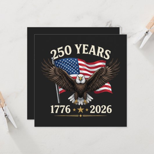 Carte 250e anniversaire USA (Devant/Arrière en situation)