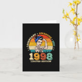 Carte 25 ans 1998 Cadeau Vintage Femmes 25e anniversaire (Fleur jaune)