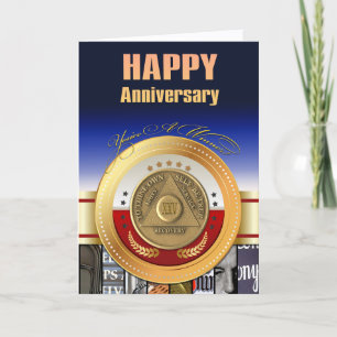Carte 25 ans AA Anniversaire Coin Vous êtes un gagnant P