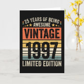 Carte 25 Ans d'être Génial Vintage 1997 (Fleur jaune)