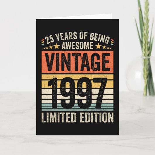 Carte 25 Ans D'Être Vintage 1997 (Devant)