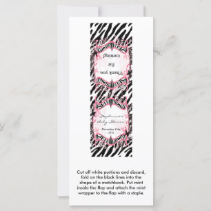 Carte 25 Mint Matchbooks Girly Butterfly Zebra Print