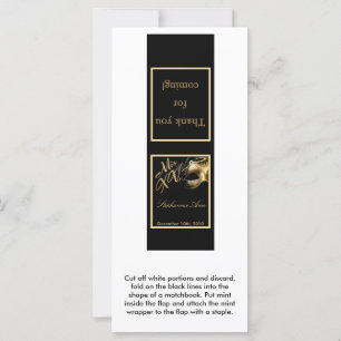 Carte 25 Mint Matchbooks Mis XV Gold Black