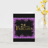 Carte 25e anniversaire (Fleur jaune)