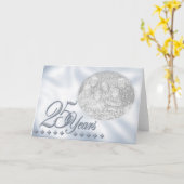 Carte 25e anniversaire (Fleur jaune)