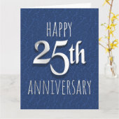 Carte 25e anniversaire (Fleur jaune)