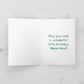 Carte 25e anniversaire : Amour Hearts Motif, Arc-en-ciel (Intérieur)