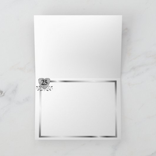 Carte 25e anniversaire - Argent (Intérieur)