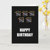 Carte 25e anniversaire avec bougies (Fleur jaune)