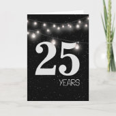 Carte 25e anniversaire avec lumières et étoiles (Devant)