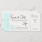 Carte 25e anniversaire Beach Boarding Pass Enregistrer l (Devant)