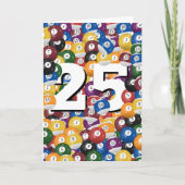 Carte 25e anniversaire Billiard Balls (Devant)