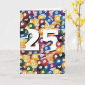 Carte 25e anniversaire Billiard Balls (Fleur jaune)