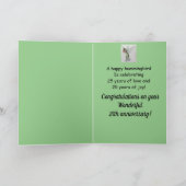 Carte 25e Anniversaire Couple Élégant Colibri (Intérieur)