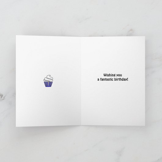 Carte 25e anniversaire cupcakes ajouter nom (Intérieur)