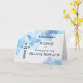 Carte 25e anniversaire de la religion (Fleur jaune)