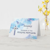 Carte 25e anniversaire de la religion (Fleur jaune)