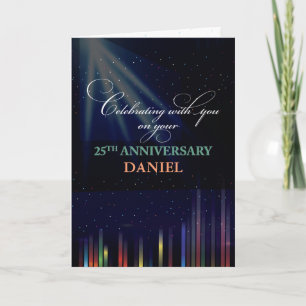 Carte 25e anniversaire de l'employé Ciel, personnalisabl