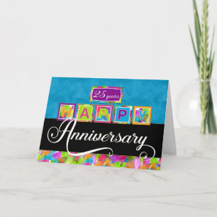 Carte 25e anniversaire de l'employé - coloré
