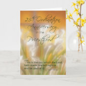 Carte 25e anniversaire de l'Ordination (Fleur jaune)