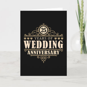Carte 25e anniversaire de mariage