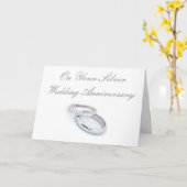 Carte 25e anniversaire de mariage (Fleur jaune)