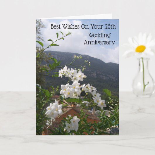 Carte 25e anniversaire du Mariage (Petite plante)