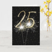 Carte 25e anniversaire du mariage (Fleur jaune)
