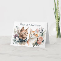 25e anniversaire du Mariage Chats