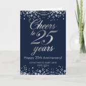 Carte 25e anniversaire du Mariage d'argent (Devant)