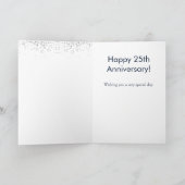 Carte 25e anniversaire du Mariage d'argent (Intérieur)