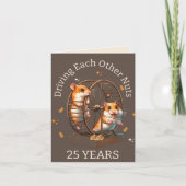 Carte 25e anniversaire hamsters Se conduire les uns les (Devant)