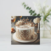 Carte 25e ANNIVERSAIRE MARIAGE ÉLÉGANT (Debout devant)