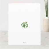 Carte 25e anniversaire noir Floral Fille Nom (Dos)