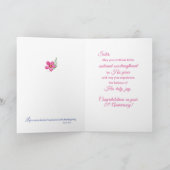 Carte 25e anniversaire Nun Croix de vie religieuse, Fleu (Intérieur)