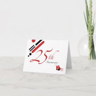 Carte 25e anniversaire (oiseaux mods)