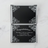 Carte 25e anniversaire ou anniversaire Regal Argent Noir (Intérieur)