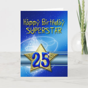 Carte 25e anniversaire pour Superstar