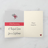 Carte 25e anniversaire Silver 25 ans crème rouge (Intérieur)