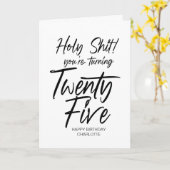 Carte 25e anniversaire Vingt cinquième anniversaire heur (Fleur jaune)