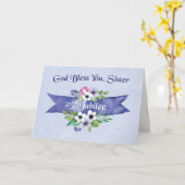 Carte 25e Jubilé de Nun Aquarelle-Look Floral Bannière (Fleur jaune)