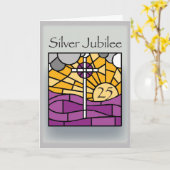 Carte 25ème anniversaire de 2681 félicitations, Relgious (Fleur jaune)